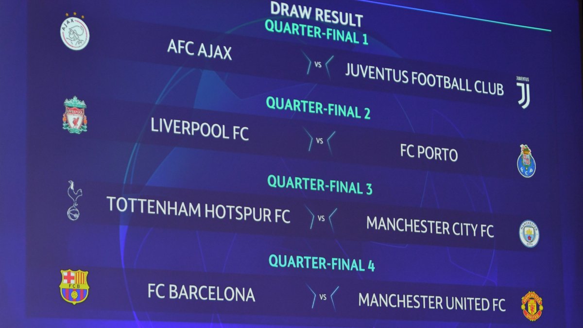 Champions League: UCL quarter-final 'Manchester United vs Barcelonaon' and 'Ajax vs Juventus' fixtures on 10 April 2019
