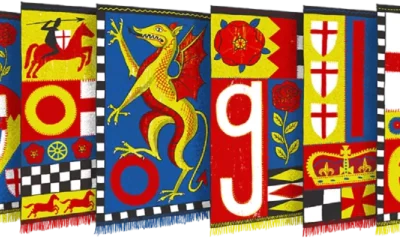 St. Georges Day 2019 Google Doodle celebrates St. Georges Day the patron saint of England.