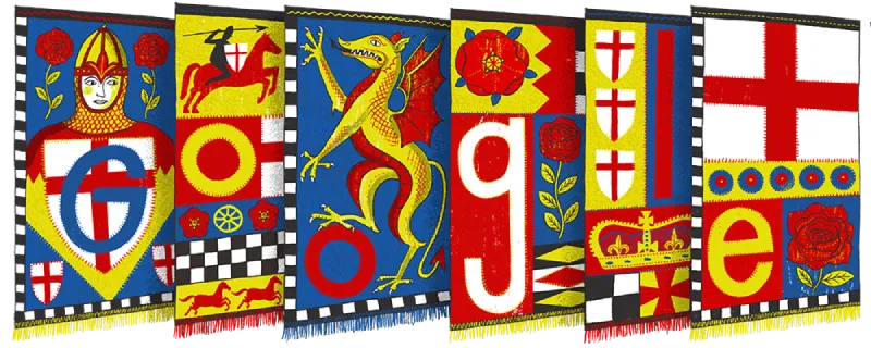 St. Georges Day 2019 Google Doodle celebrates St. Georges Day the patron saint of England.