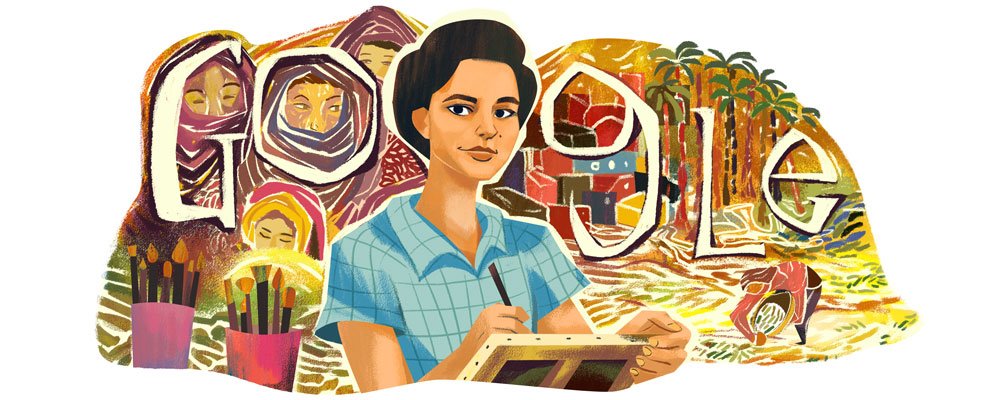 Inji Aflatoun: Google Doodle celebrates Egyptian painter Inji Aflatoun's 95th birthday