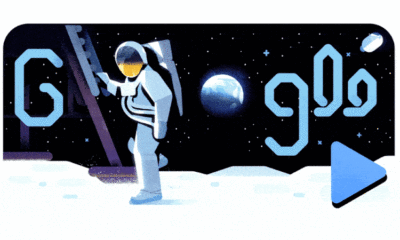 Google collaborates with Apollo 11 Space Mission to celebrate the 50th Anniversary of the Moon Landing with video Doodle.