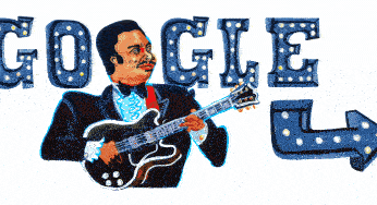 B.B. King – Google Doodle Celebrates King of the Blues’s 94th Birthday