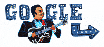 B.B. King – Google Doodle Celebrates King of the Blues 94th Birthday