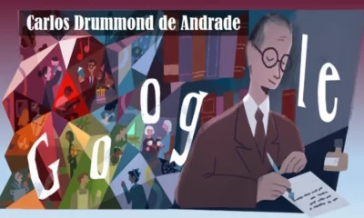 Carlos Drummond de Andrade Google Doodle