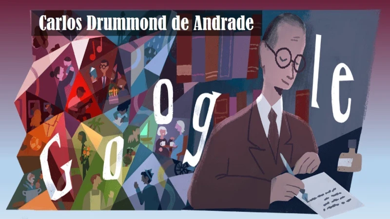 Carlos Drummond de Andrade Google Doodle