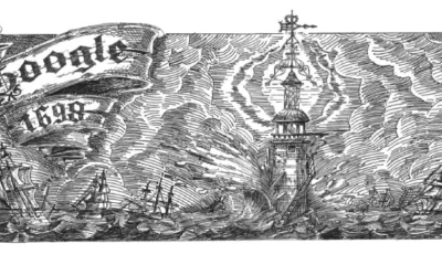 Google Doodle celebrates the 321st anniversary of the first lighting of Eddystone Lighthouse