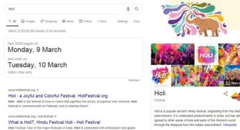 Google celebrates Holi 2020 with colourful easter eggs
