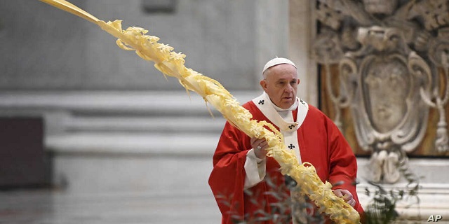 Pope Francis Celebrates Palm Sunday 2020 Mass