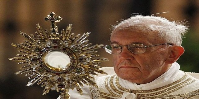 Pope Francis will celebrate Mass for Feast of Corpus Christi in St Peters Basilica on Sunday