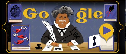 Google Doodle Slideshow Celebrating Alexandre Dumas