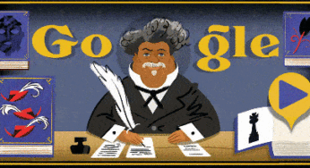 Alexandre Dumas: Google celebrates French writer with Doodle slideshow