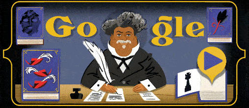 celebrating alexandre dumas google doodle