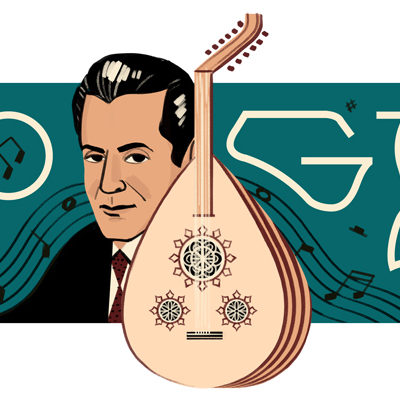 Farid al Atrash فريد الأطرش Google Doodle