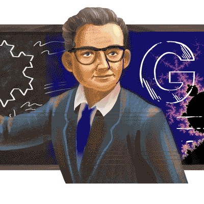 Benoit Mandelbrot Google celebrates the 96th birthday of American French Polish mathematician known as father of fractal geometry with animated Doodle