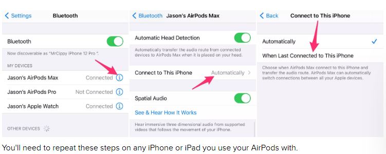 How to turn off AirPods auto switching feature in iOS 14 on iPhone Mac 1