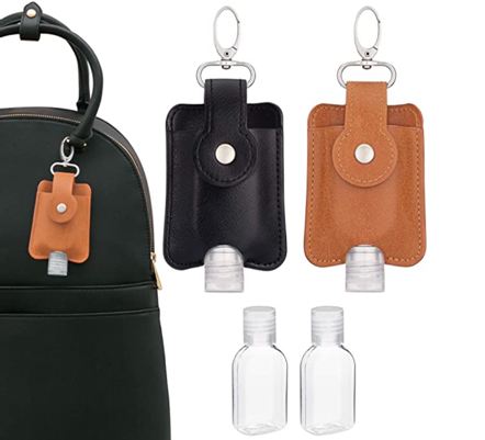 Portable hand sanitizer with keychain