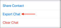 3 Tap Export Chat from WhatsApp Profile