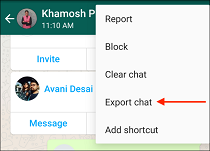 4 Tap Export Chat in WhatsApp