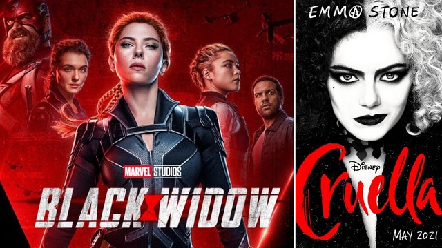 Cruella and Black Widow movies will be released on May 28 and July 9 respectively