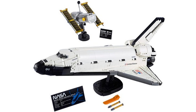 Lego celebrates the 40th anniversary of the first space shuttle flight with the launching of a new set Space Shuttle Discovery and Hubble Space Telescope