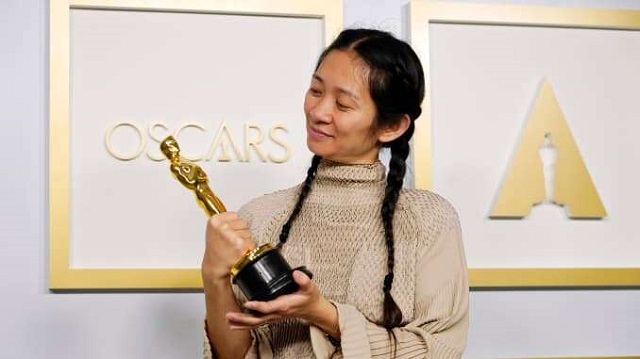 Chloe Zhao became the first Asian American woman and second woman to win the Oscar Academy Awards for best director in history