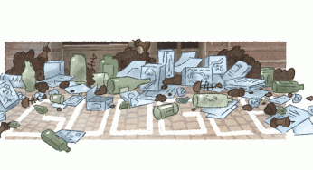 Google Doodle celebrates the 190th birthday of French lawyer Eugène Poubelle, who introduced waste containers to Paris