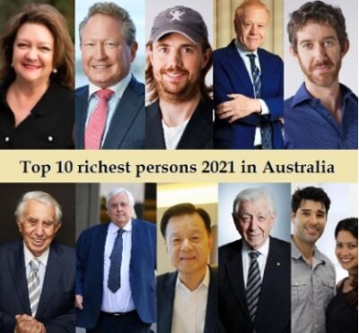 Top 10 richest persons 2021 in Australia Rich List