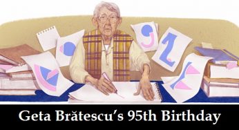 Google Doodle celebrates the 95th birthday of Romanian visual artist Geta Brătescu