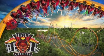 Six Flags Great Adventure is debuting the world’s tallest single-rail roller coaster Jersey Devil in New Jersey