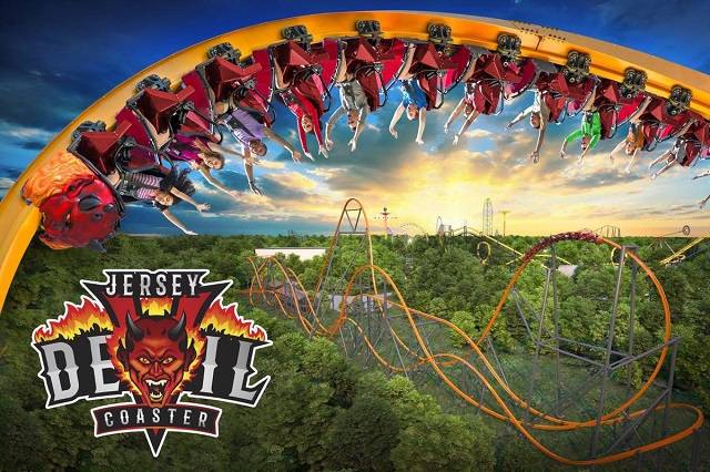 Six Flags Great Adventure is debuting the worlds tallest single rail roller coaster Jersey Devil in New Jersey