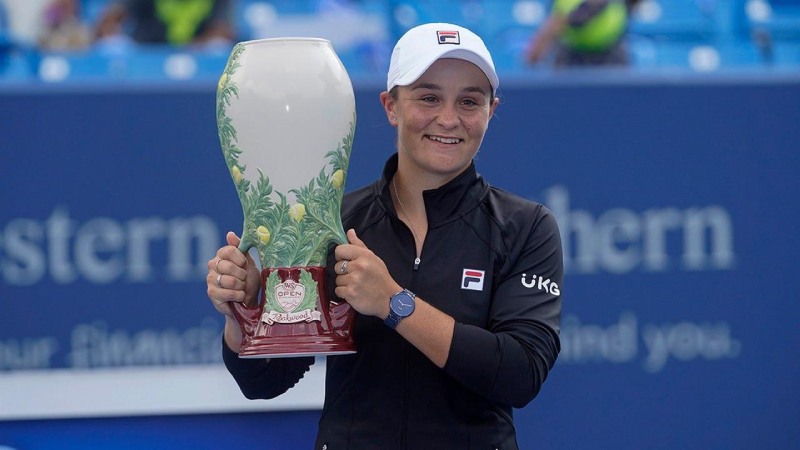 Australian tennis player Ash Barty concentrates on US Open after winning the fifth title of the year in Cincinnati Open