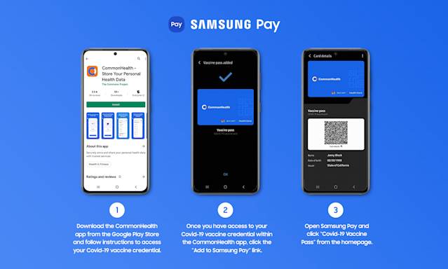 How to add COVID 19 vaccination records to Samsung Pay on Samsung Galaxy phones