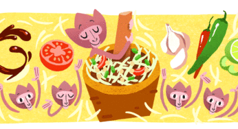 Google Doodle celebrates Thai dish Som Tum, a spicy green papaya salad