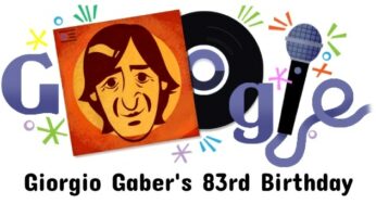 Giorgio Gaber: Google Doodle celebrates Italian singer’s 83rd birthday