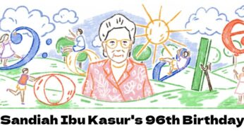 Google Doodle celebrates the 96th birthday of Sandiah Ibu Kasur, an Indonesian artist