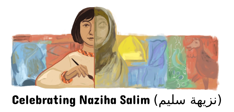 celebrating naziha salim google doodle نزيهة سليم