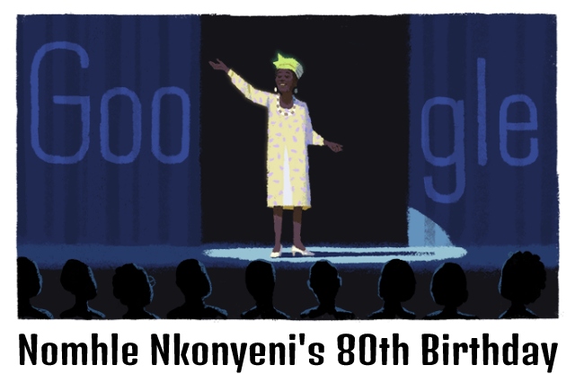 nomhle nkonyeni 80th birthday google doodle