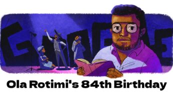 Google Doodle celebrates the 84th birthday of Ola Rotimi, one of Nigeria’s leading playwrights and theatre directors