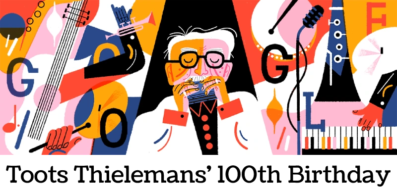 toots thielemans 100th birthday google doodle