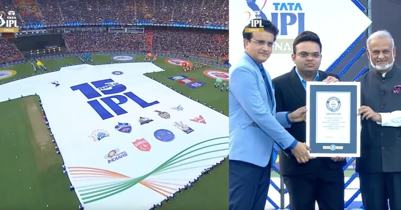 Indian Premier League IPL Along With BCCI Sets Guinness Book World Record With The Largest Cricket Jersey