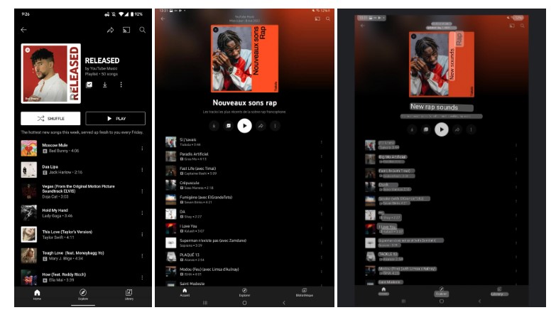 YouTube Music testing big playlist UI redesign for the mobile version 1