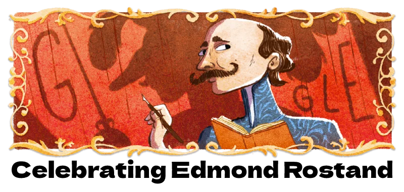 celebrating edmond rostand google doodle