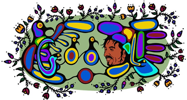 Celebrating Copper Thunderbird Norval Morrisseau Google Doodle