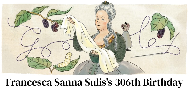 Francesca Sanna Sulis 306th Birthday Google Doodle