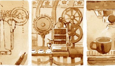 angelo moriondo 171st birthday google doodle espresso machine inventor