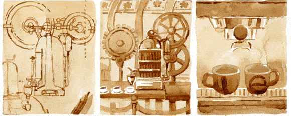 angelo moriondo 171st birthday google doodle espresso machine inventor