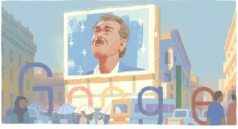 Google Doodle celebrates the 76th birthday of Mahmoud Abdel Aziz, an Egyptian mobile and TV actor