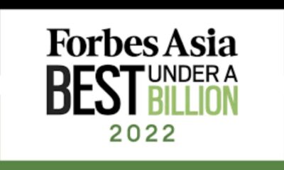 Forbes listed Asias Best Under A Billion 2022 highlights 200 Asia Pacific public companies with sales under US1 billion