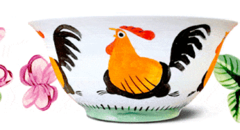 Google Doodle celebrates the Lampang Rooster Bowl, the durable kitchenware