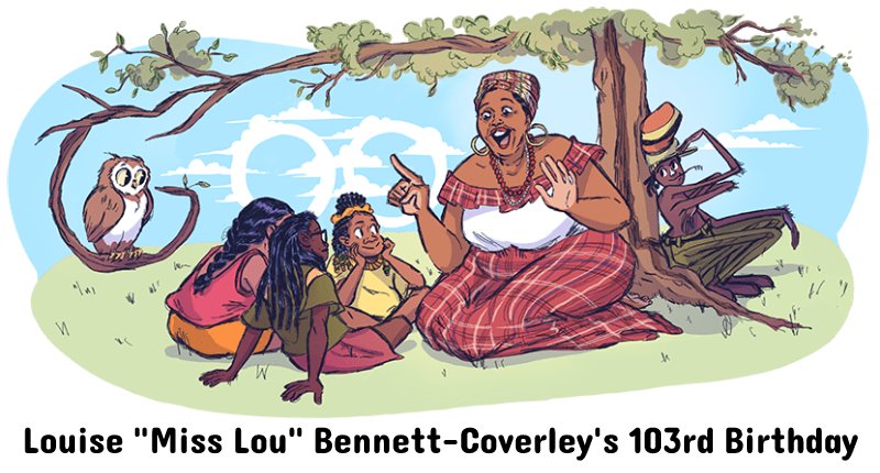 Louise Bennett Coverley or Miss Lou 103rd Birthday